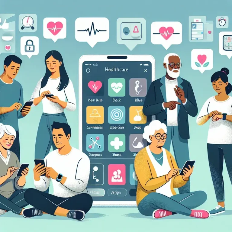 "Imagen que muestra una variedad de aplicaciones móviles para el seguimiento de enfermedades crónicas desarrolladas por startups españolas de salud digital."