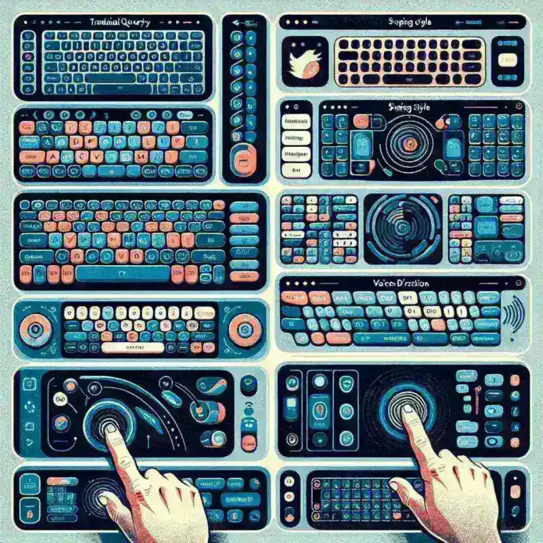 "Comparativa de los mejores teclados virtuales para dispositivos móviles, mostrando características y funcionalidades clave de cada opción."