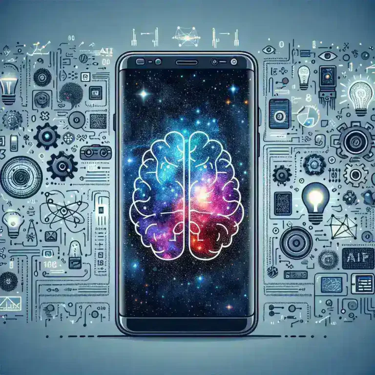 "Imagen que muestra las funciones de inteligencia artificial en smartphones Samsung, destacando la integración de Galaxy AI en la optimización de fotografía, asistencia virtual y personalización del usuario."