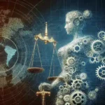 "Imagen del anuncio del Gobierno español sobre la inversión en inteligencia artificial para modernizar el sistema judicial, destacando gráficos de innovación tecnológica en justicia."