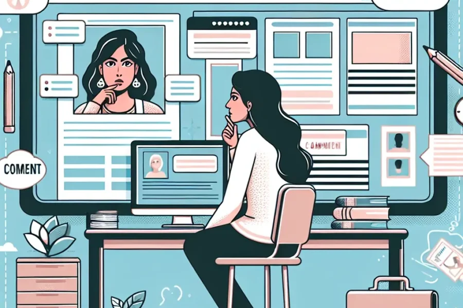 "Paso a paso para crear un blog personal: guía visual para principiantes mostrando el proceso de diseño, escritura y publicación de contenidos en plataformas de blogging."