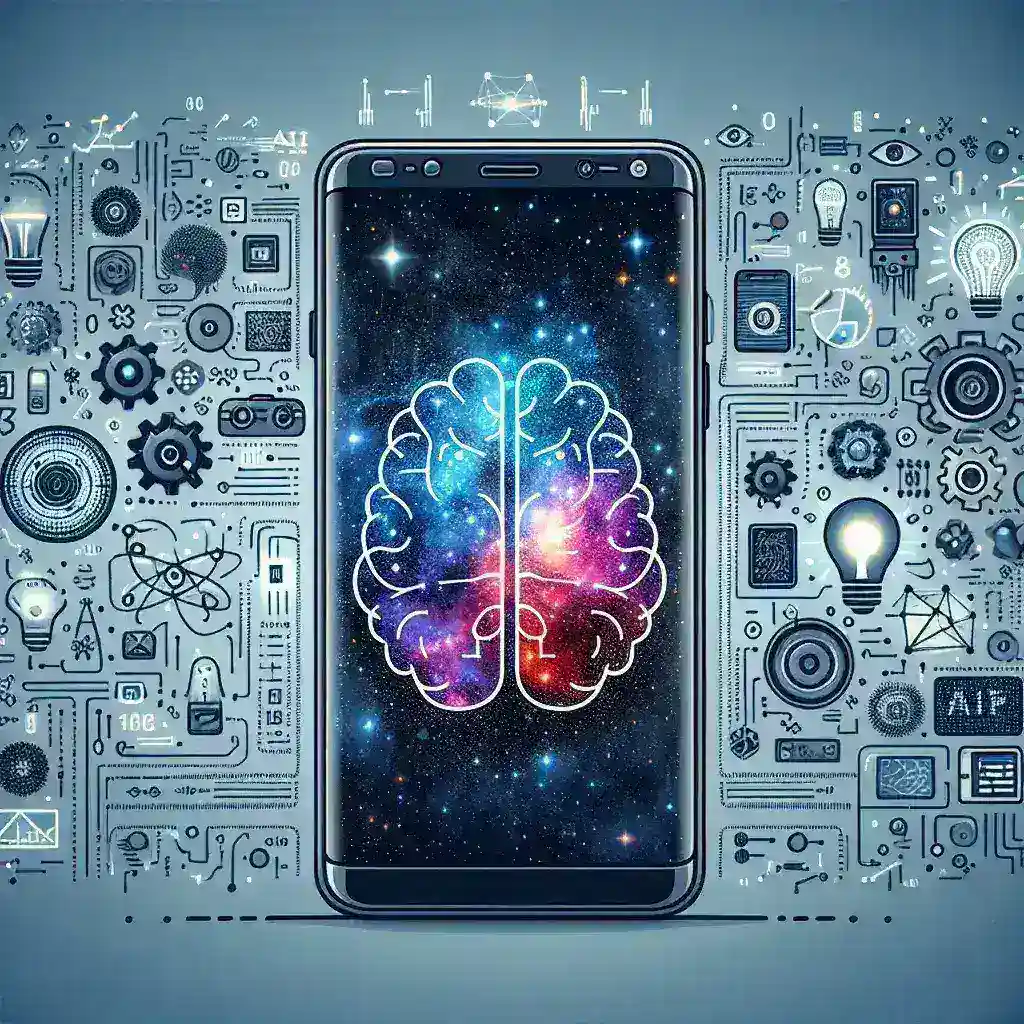 "Imagen que muestra las funciones de inteligencia artificial en smartphones Samsung, destacando la integración de Galaxy AI en la optimización de fotografía, asistencia virtual y personalización del usuario."
